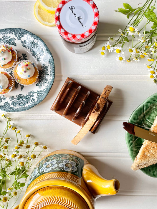 Midcentury Wooden Toast Rack