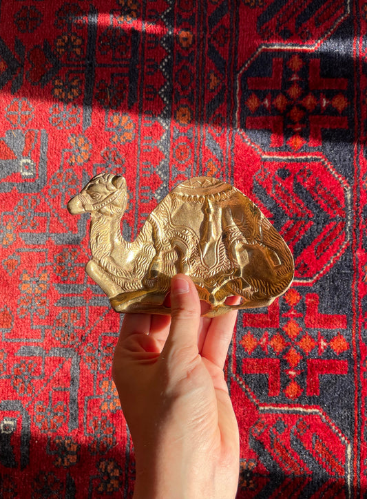 Brass camel dish