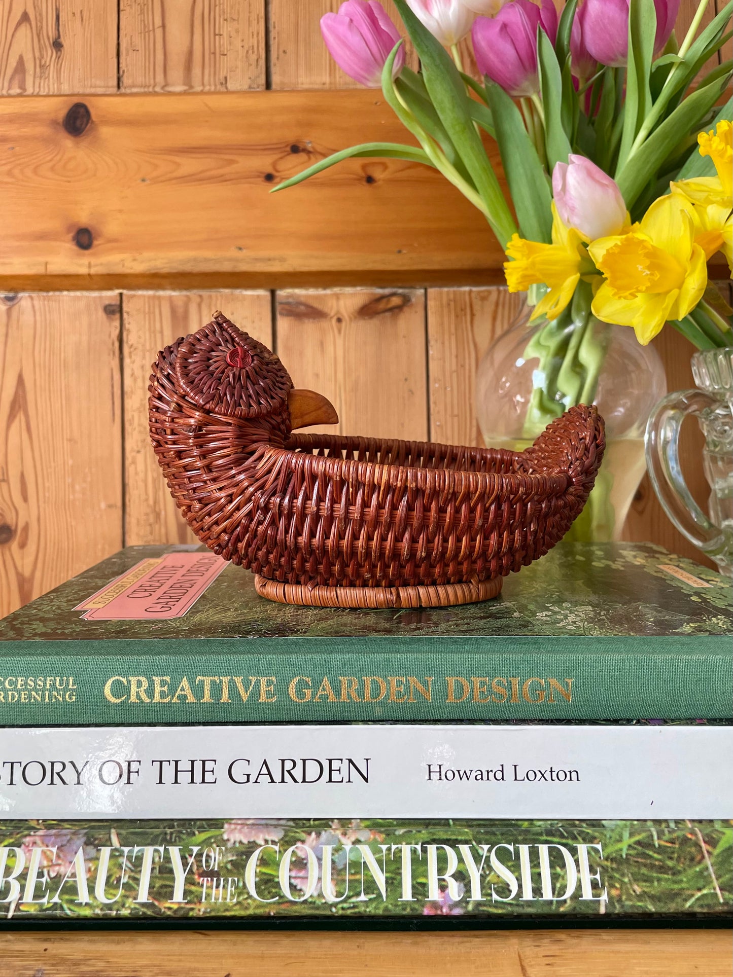 Owl hand woven wicker basket 🦉✨
