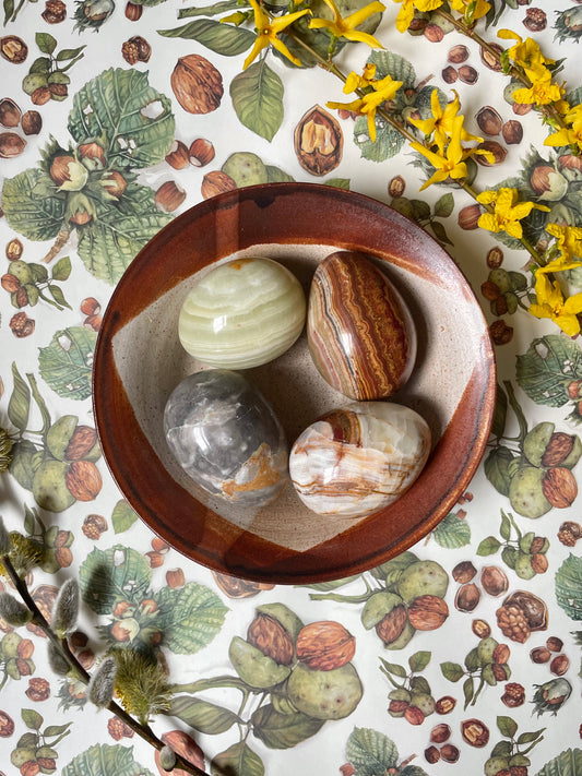 Set of four Onyx/Alabaster Eggs