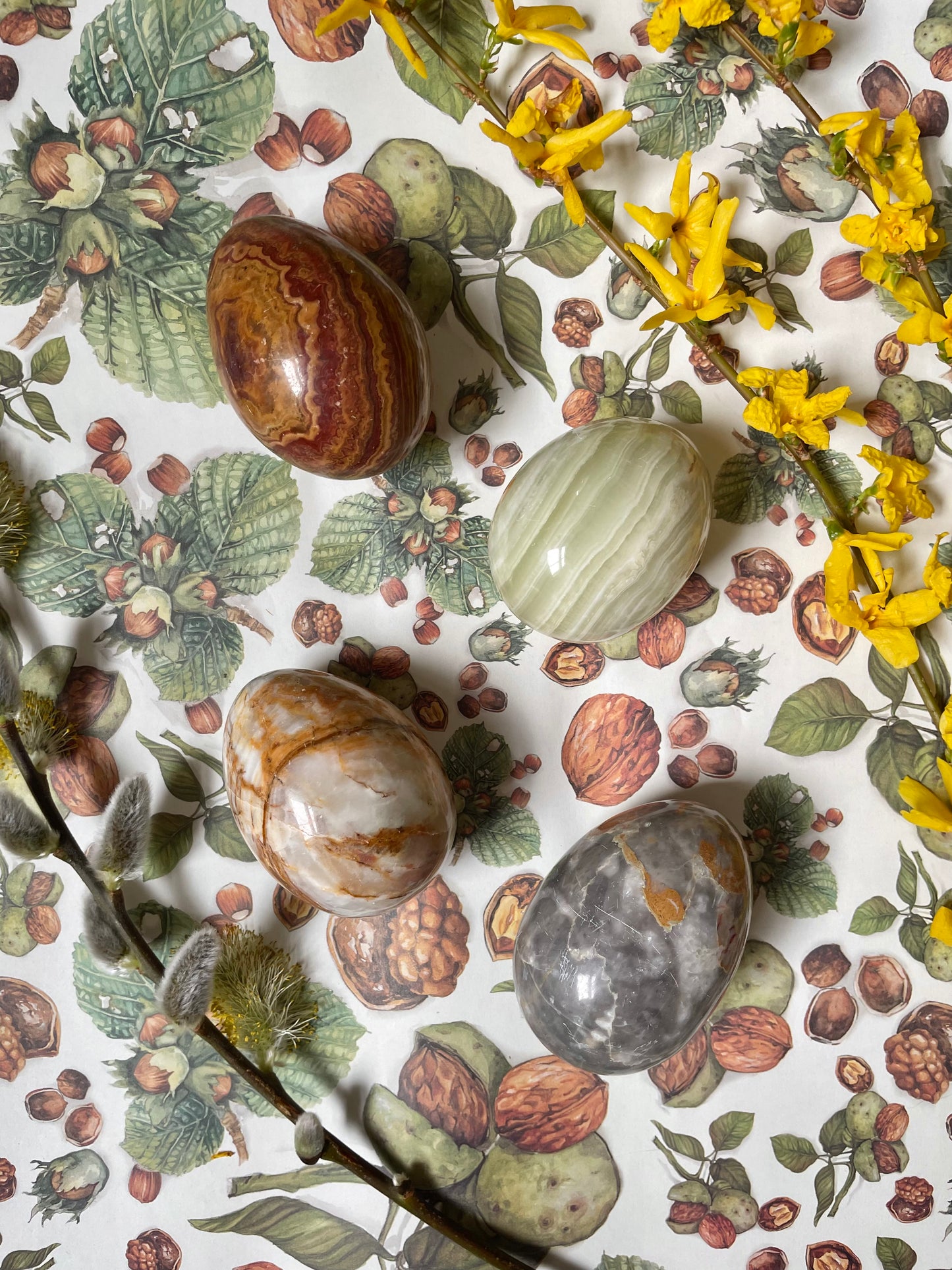 Set of four Onyx/Alabaster Eggs