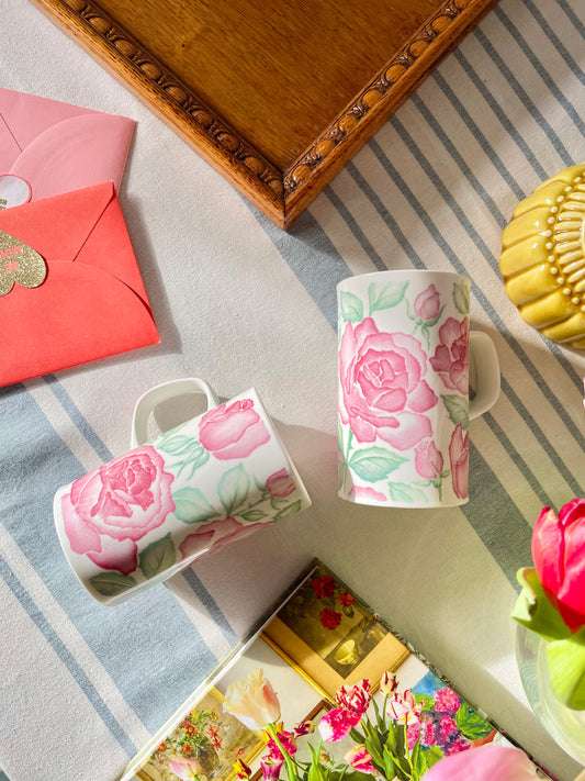 Dunmoon Canterbury Rose Mugs