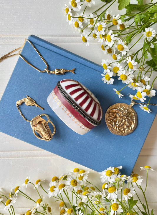 Striped Trinket Pot