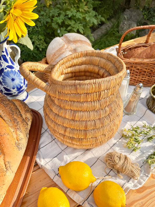 Bohemian Coil Basket Pitcher