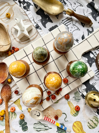 Set of 6 wooden egg cups 🥚