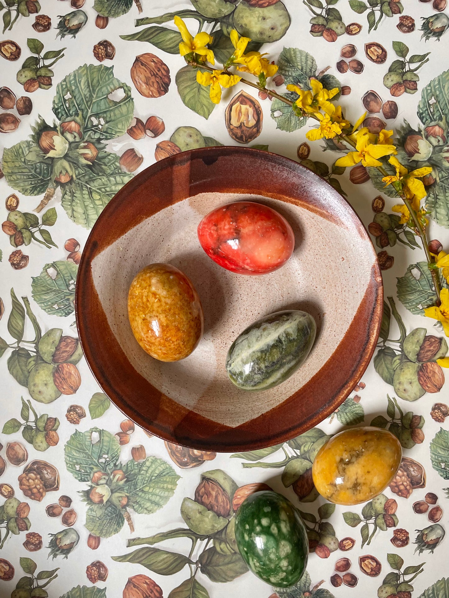 Set of 5 Decorative Marble Eggs