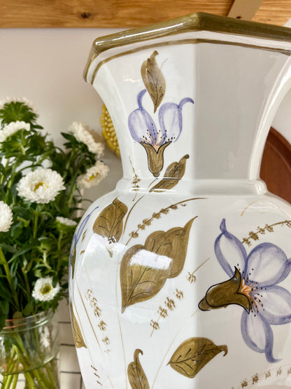Large Hand-Painted Italian Vase