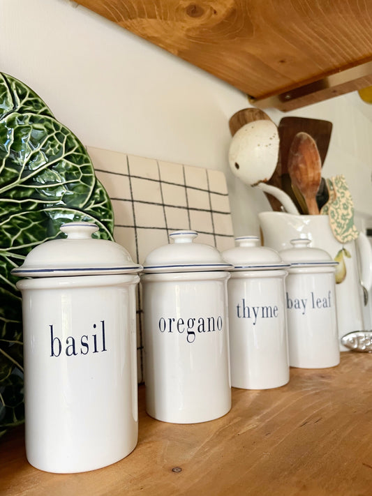 Set of 4 Bloomsbury spice jars