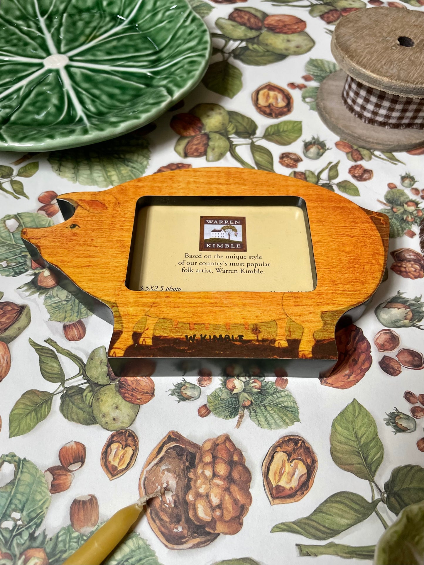 Piggy Shaped Warren Kimble Photo Frame