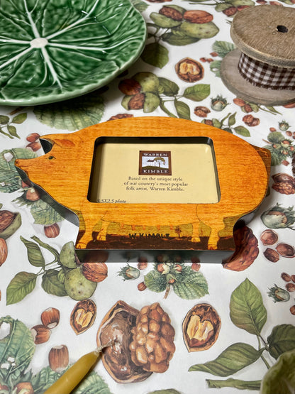 Piggy Shaped Warren Kimble Photo Frame