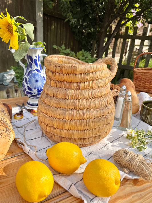 Bohemian Coil Basket Pitcher