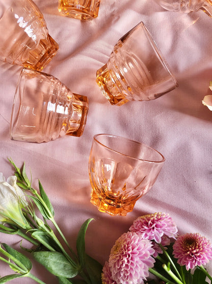 French Art Deco Decanter with Matching Set of 6 Liqueur Glasses 🎀