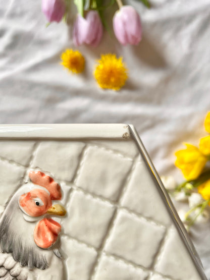 80’s double sided chicken napkin holder