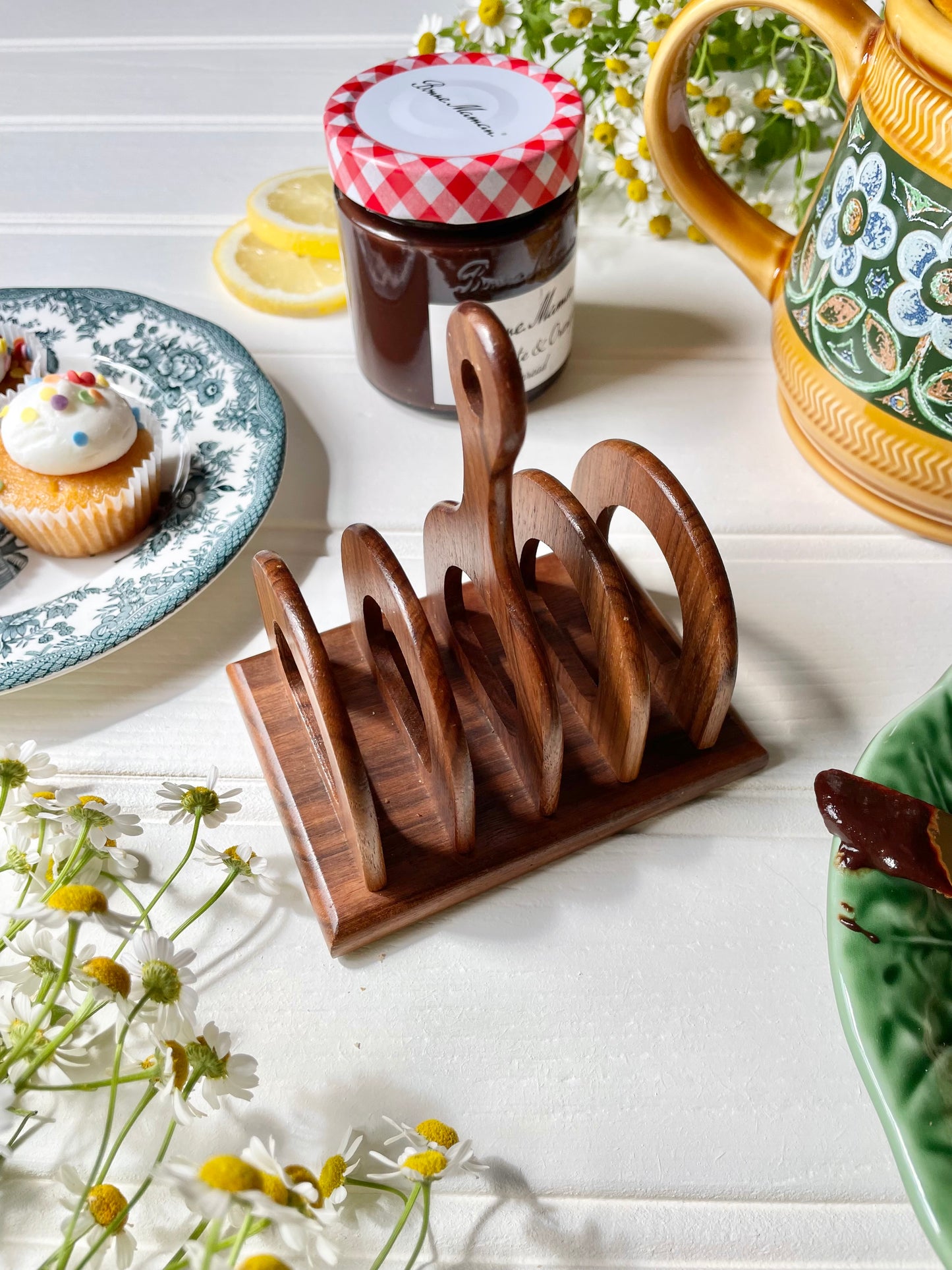 Midcentury Wooden Toast Rack