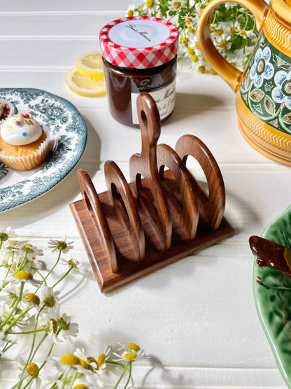Midcentury Wooden Toast Rack