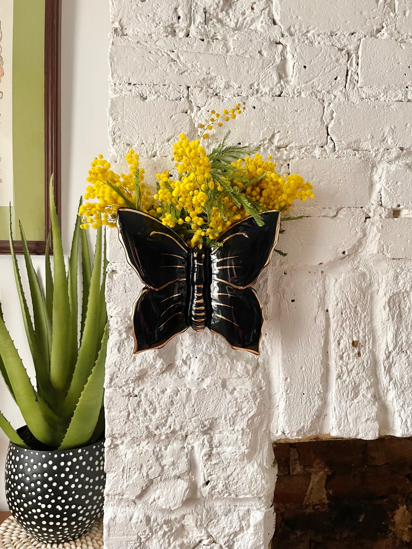 Art Deco Butterfly Wall Vase