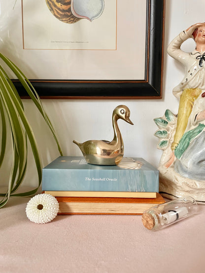 Brass Swan Match Holder