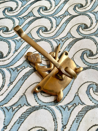 Woman in Bathtub Brass Hook 🫧