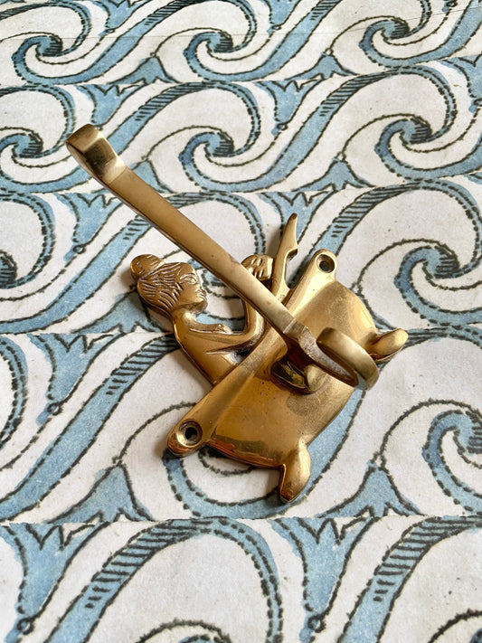 Woman in Bathtub Brass Hook 🫧