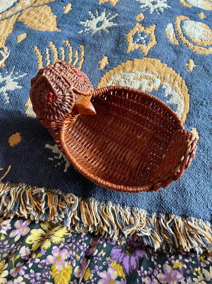 Owl hand woven wicker basket 🦉✨
