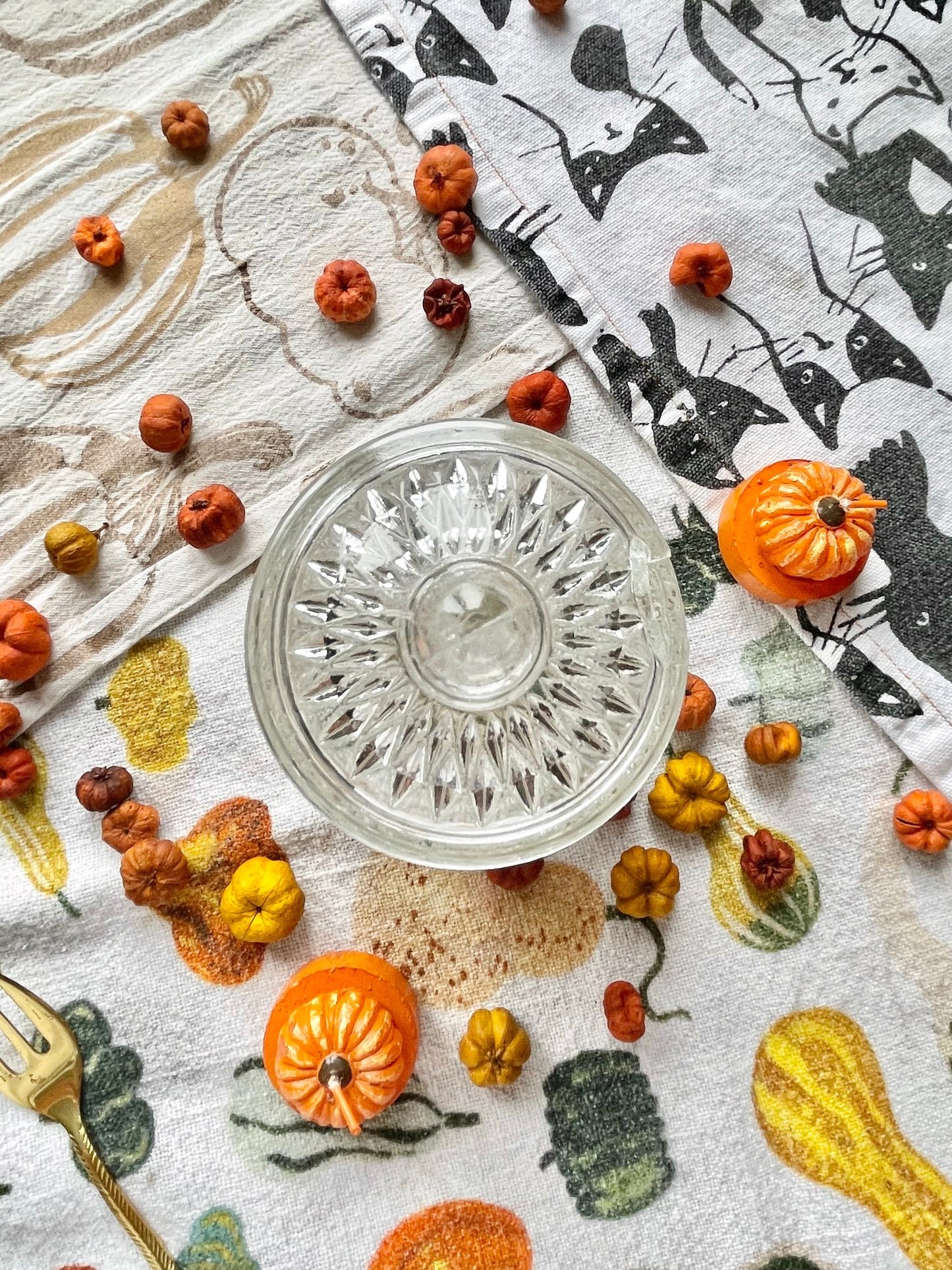 Cut glass sugar pot