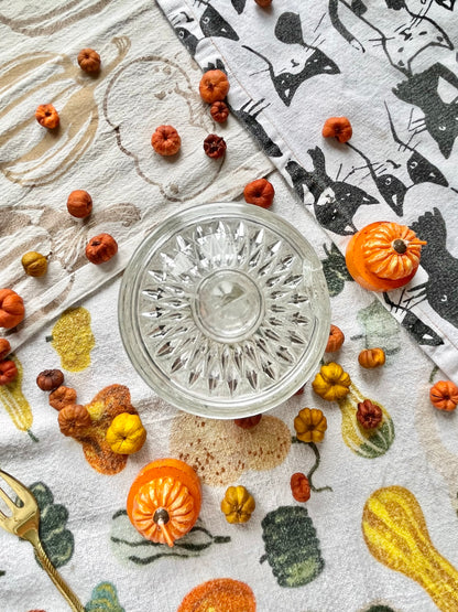 Cut glass sugar pot