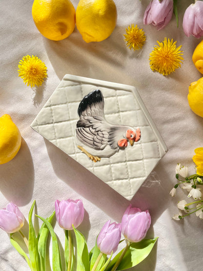 80’s double sided chicken napkin holder