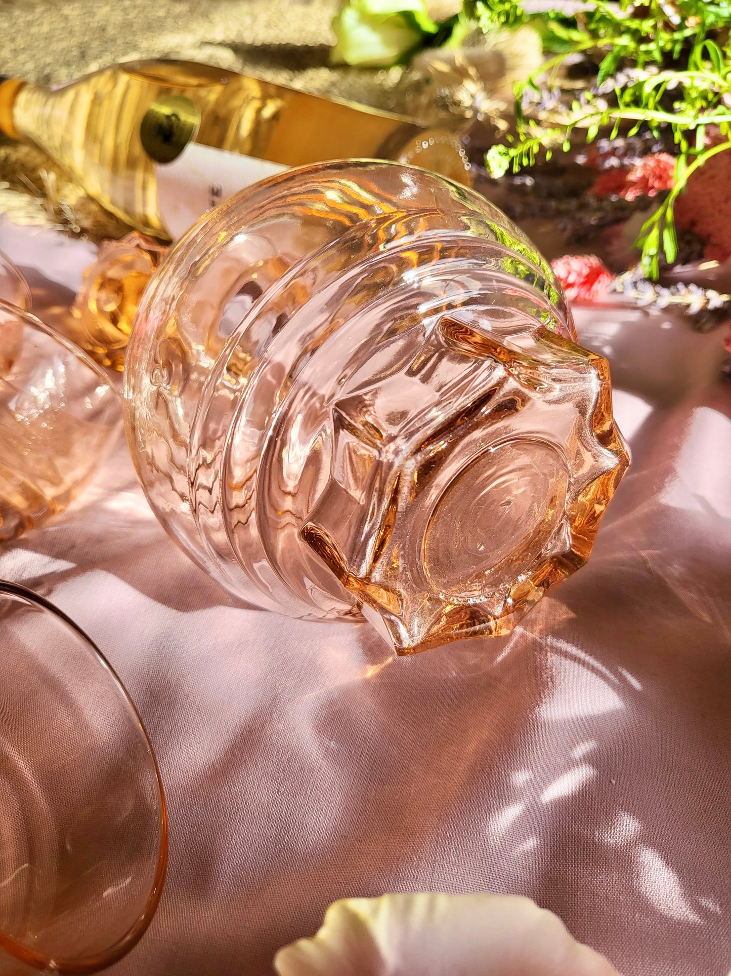 French Art Deco Decanter with Matching Set of 6 Liqueur Glasses 🎀