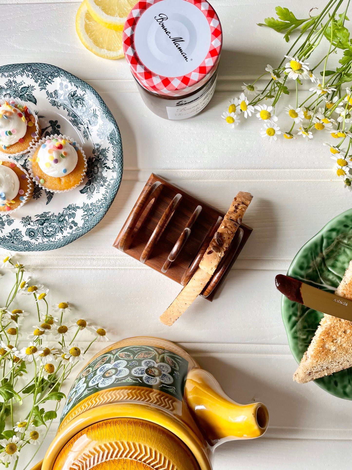 Midcentury Wooden Toast Rack