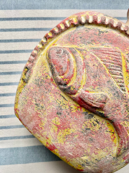 Clay pottery fish vase