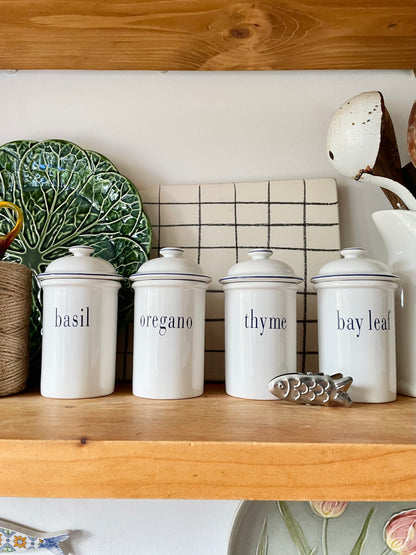 Set of 4 Bloomsbury spice jars