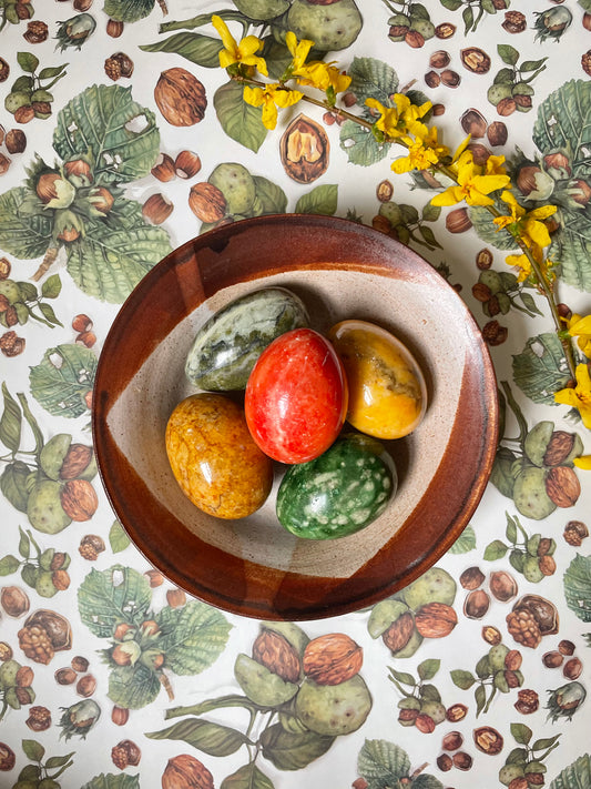 Set of 5 Decorative Marble Eggs