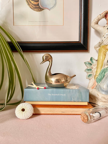 Brass Swan Match Holder