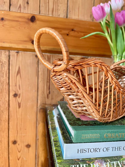 1970s Wicker Wine Bottle Carrier