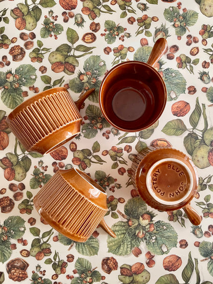Blue John pottery mugs