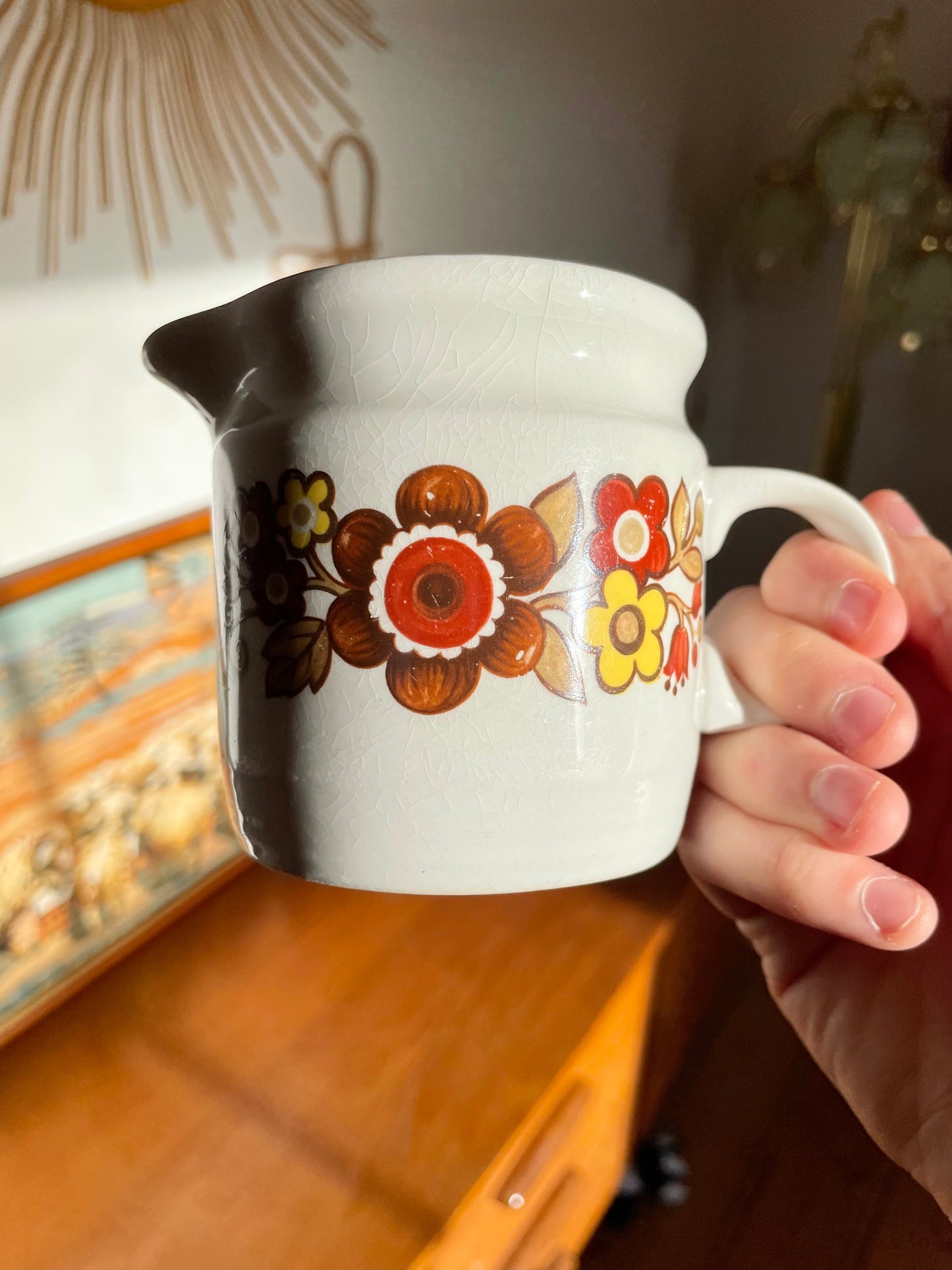 Myott “Festival” Pattern Ironstone Creamer Jug