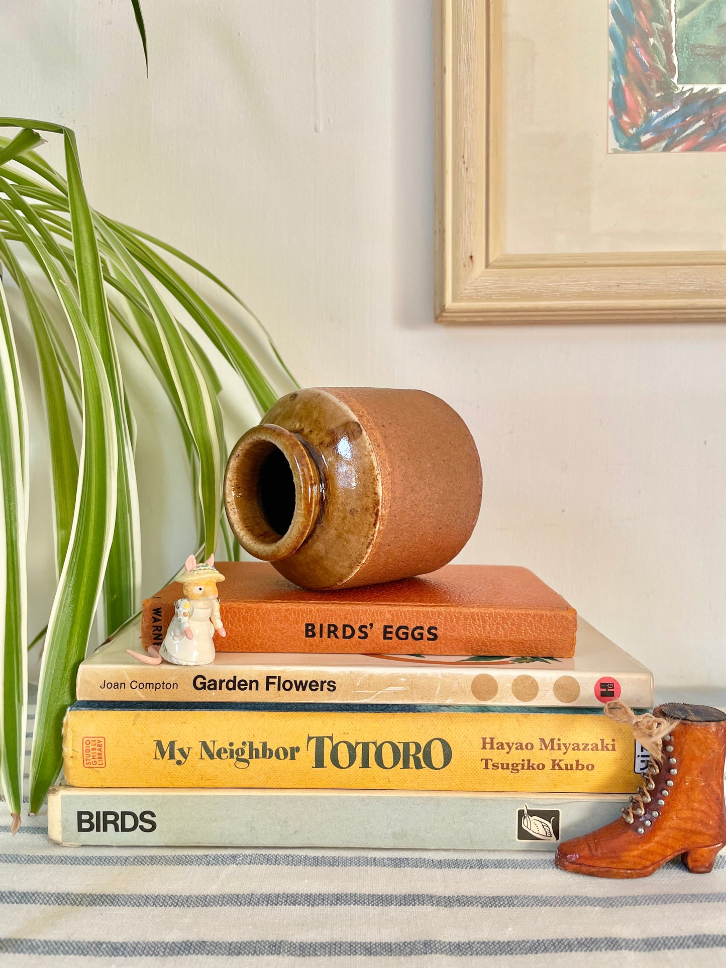 Small Stoneware Bottle Vase
