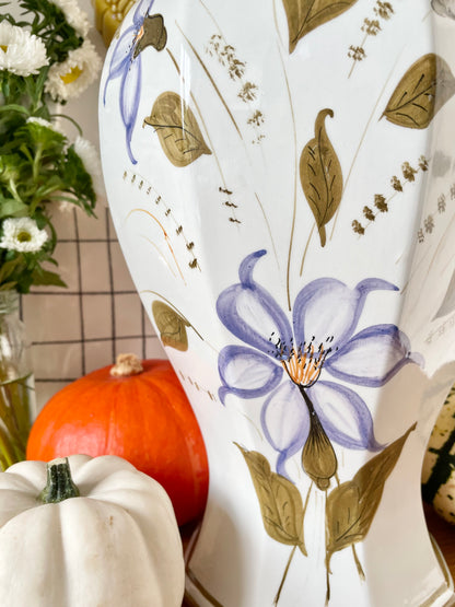 Large Hand-Painted Italian Vase