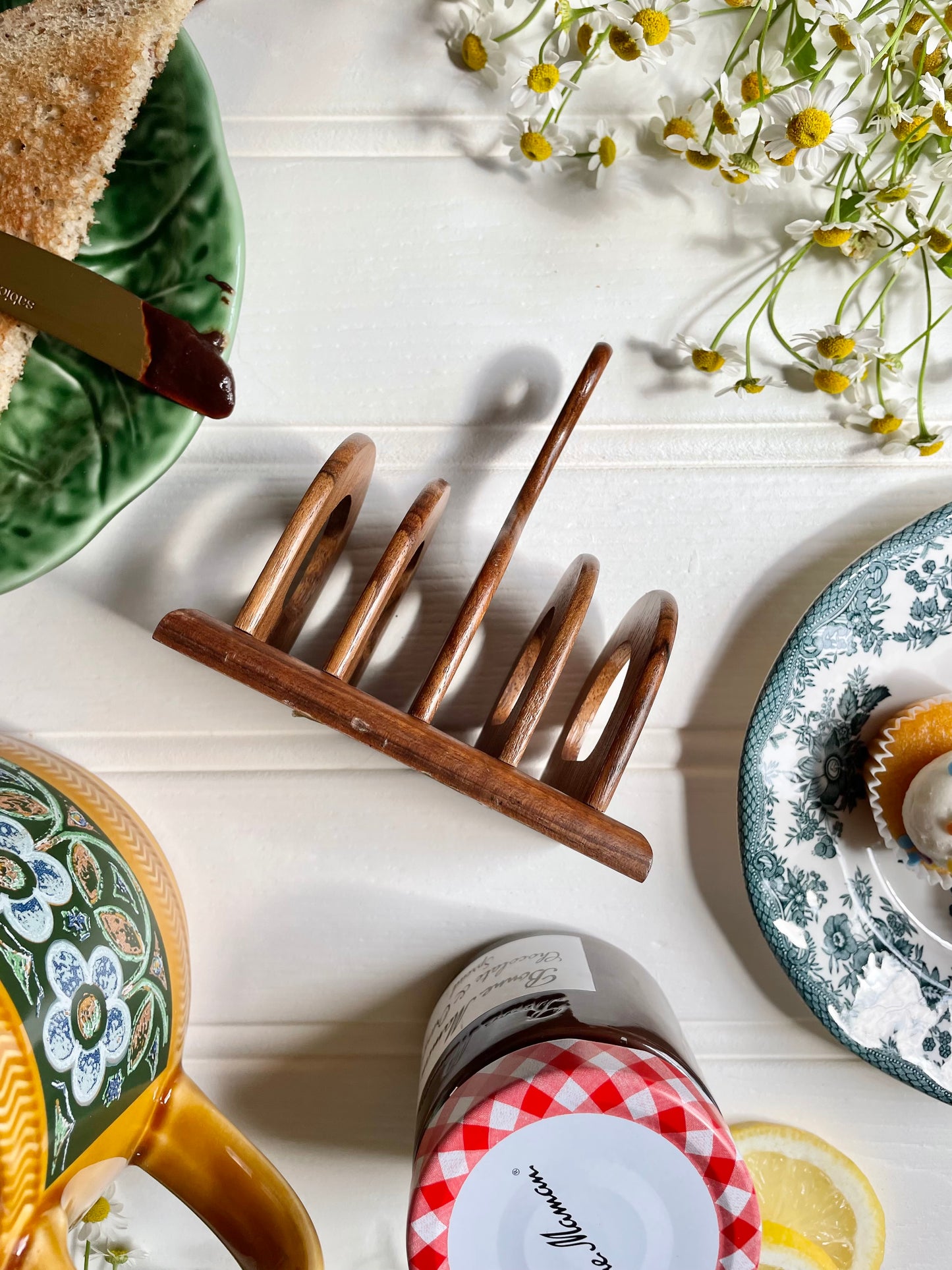 Midcentury Wooden Toast Rack
