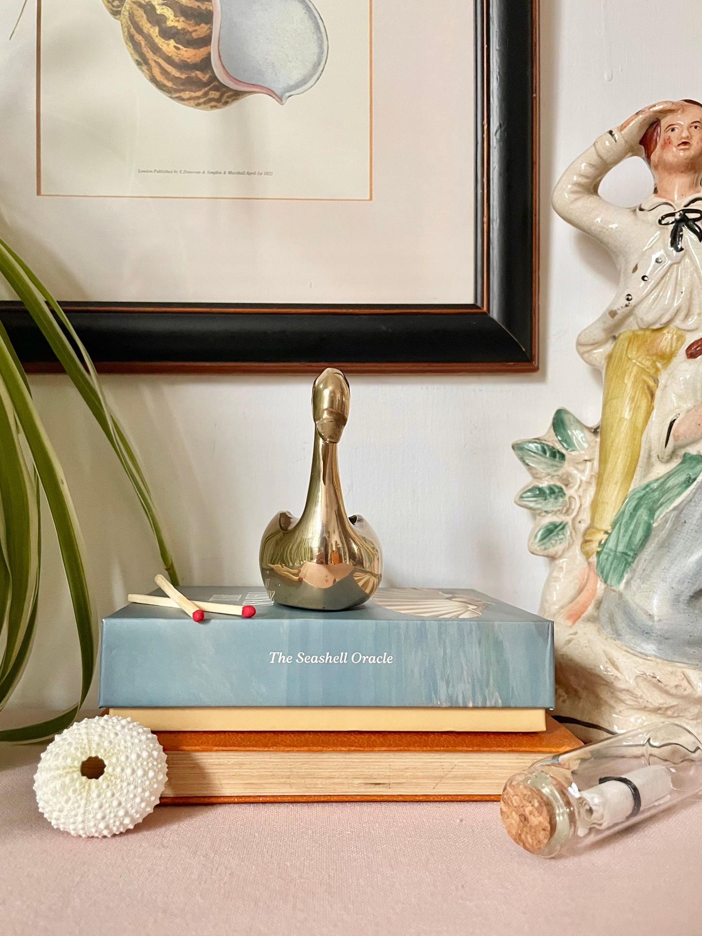 Brass Swan Match Holder