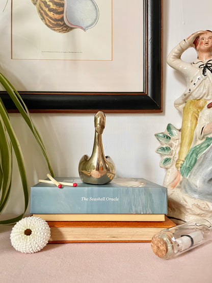 Brass Swan Match Holder