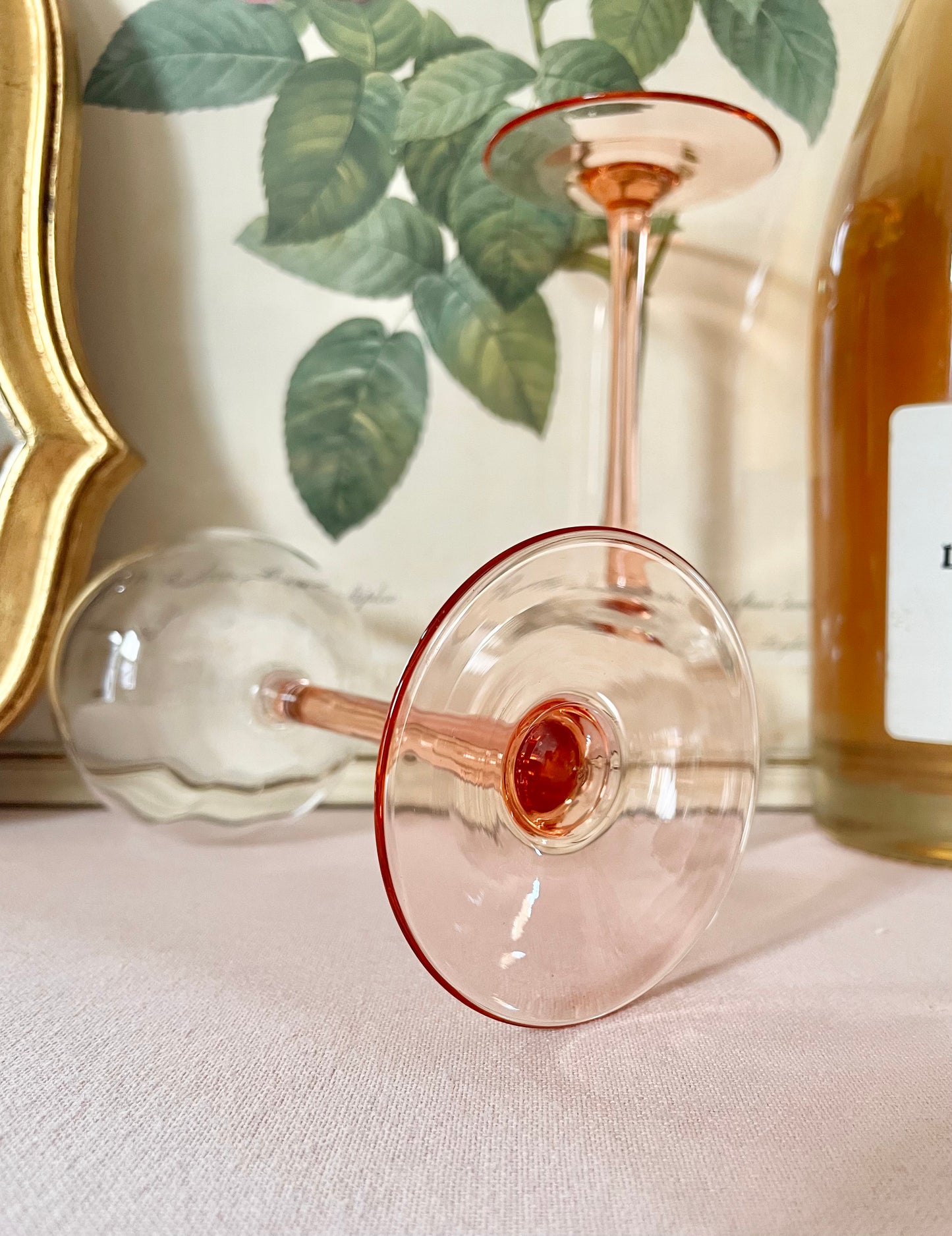 Pink Stemmed Glasses (Pair)