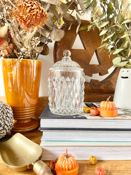 Cut glass sugar pot