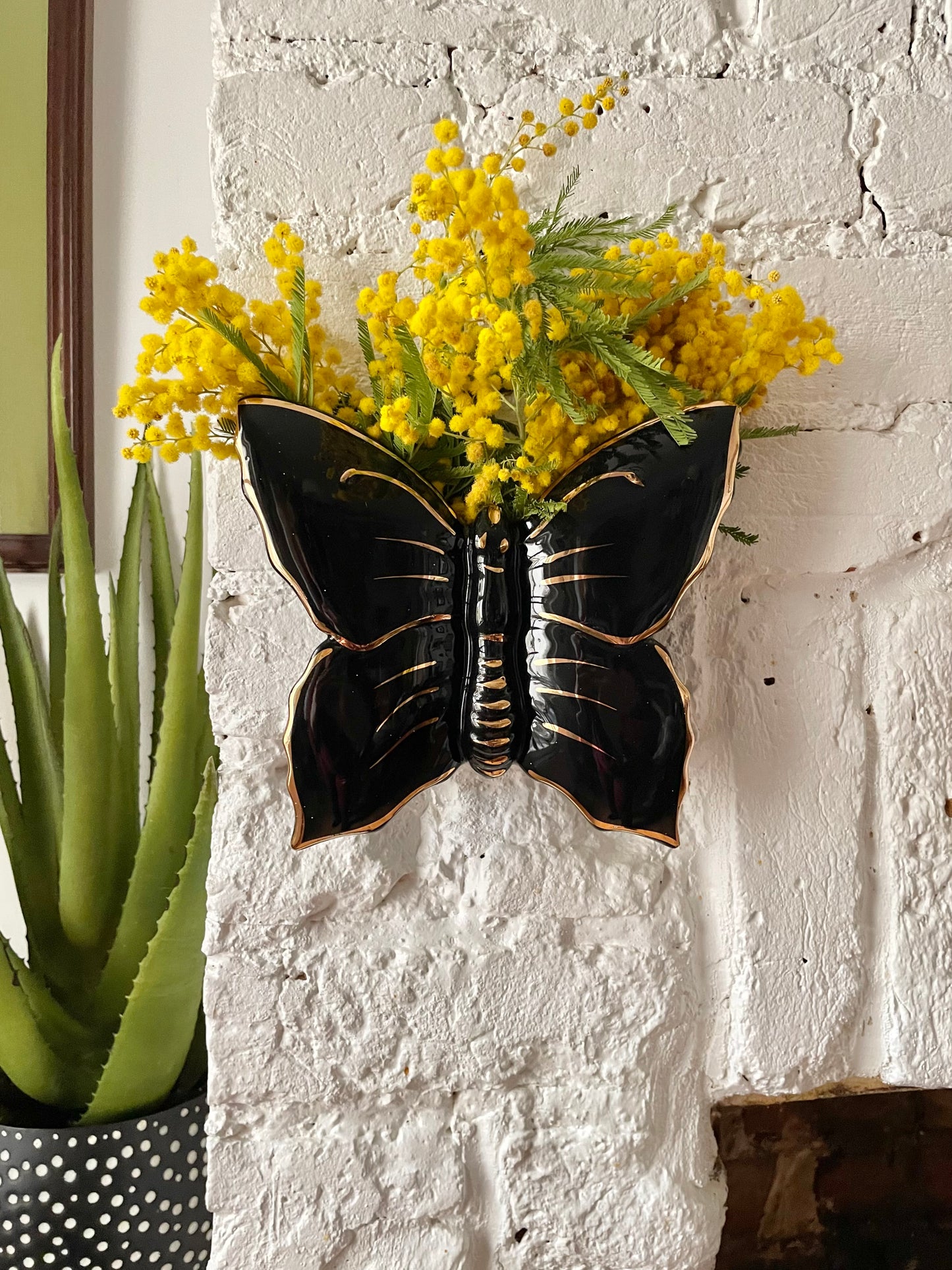 Art Deco Butterfly Wall Vase
