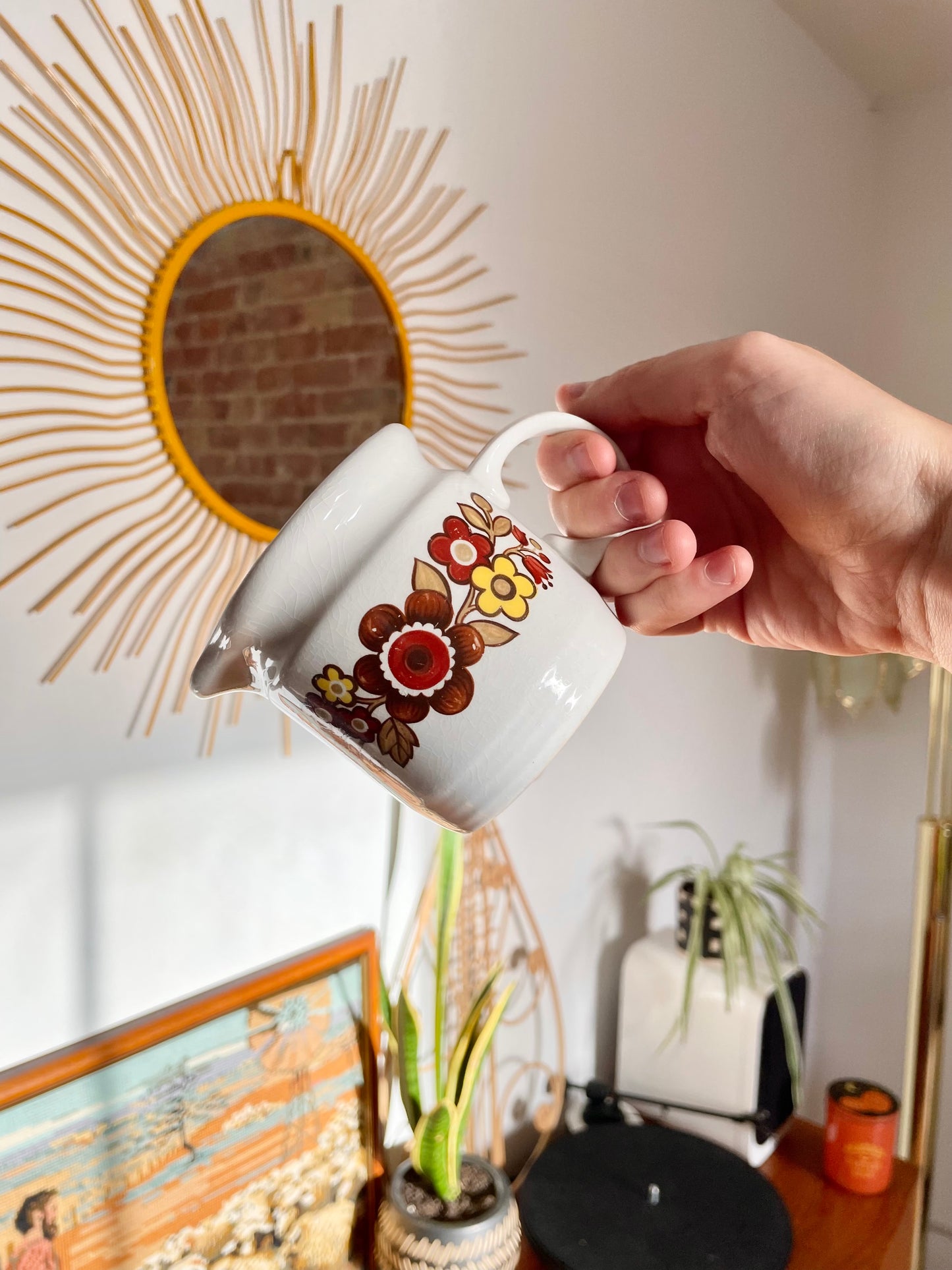 Myott “Festival” Pattern Ironstone Creamer Jug