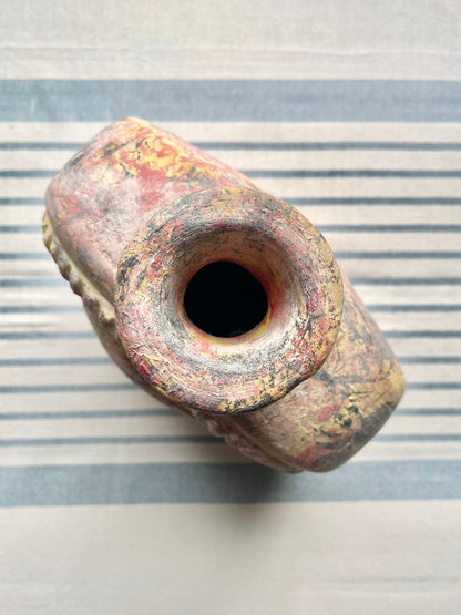 Clay pottery fish vase