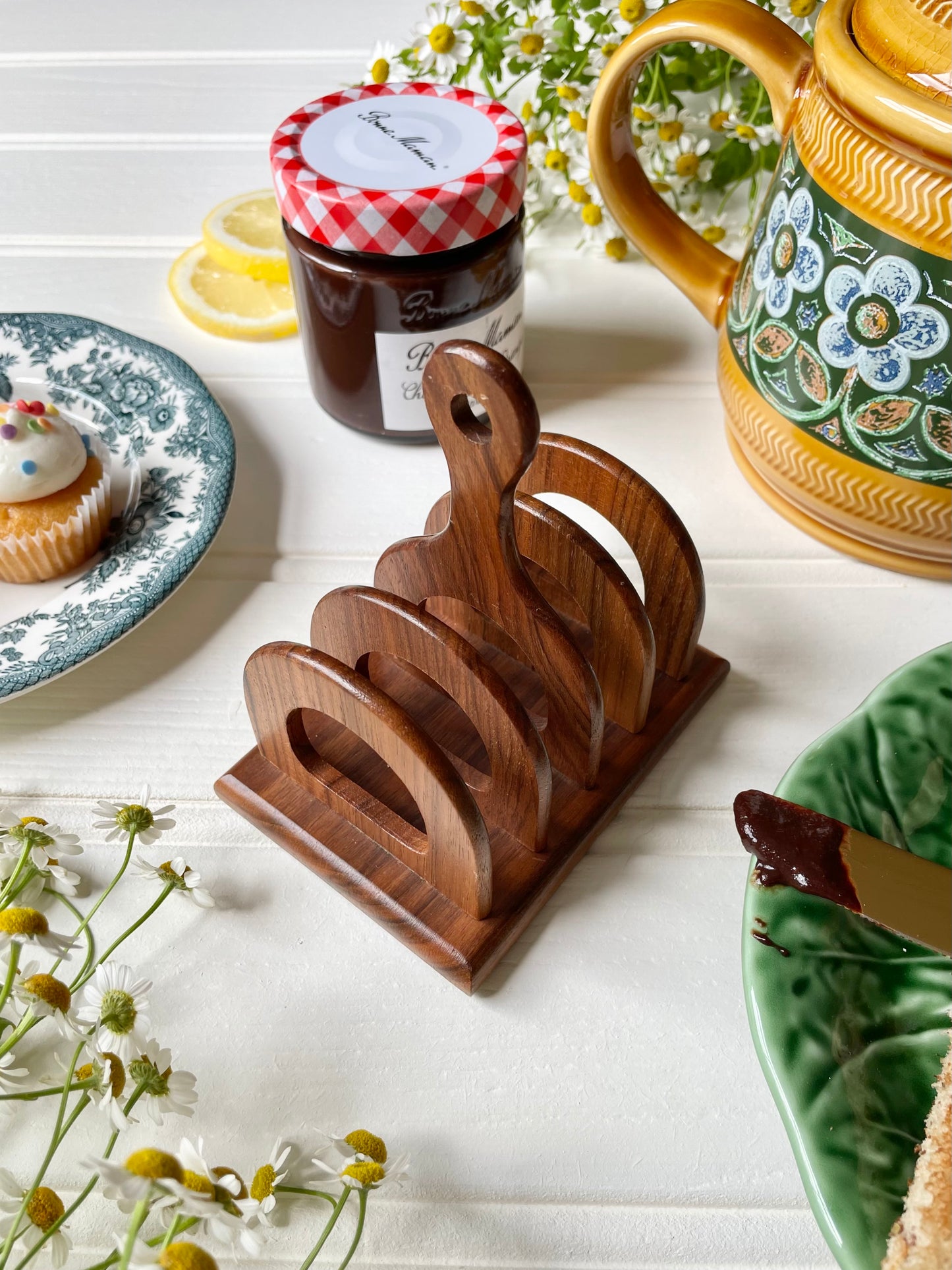 Midcentury Wooden Toast Rack