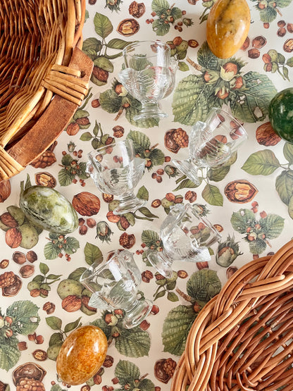 Set of 5 French Glass Chicken egg cups 🥚