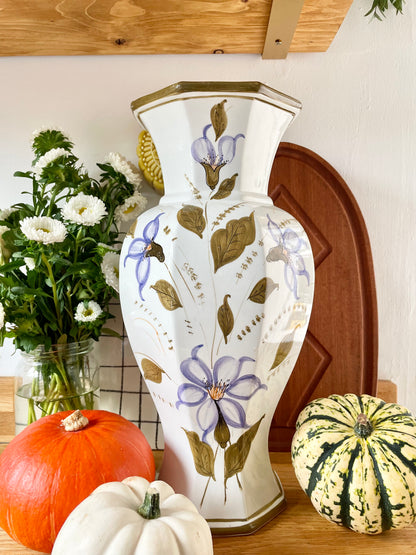 Large Hand-Painted Italian Vase
