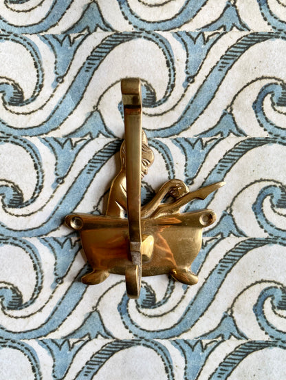 Woman in Bathtub Brass Hook 🫧